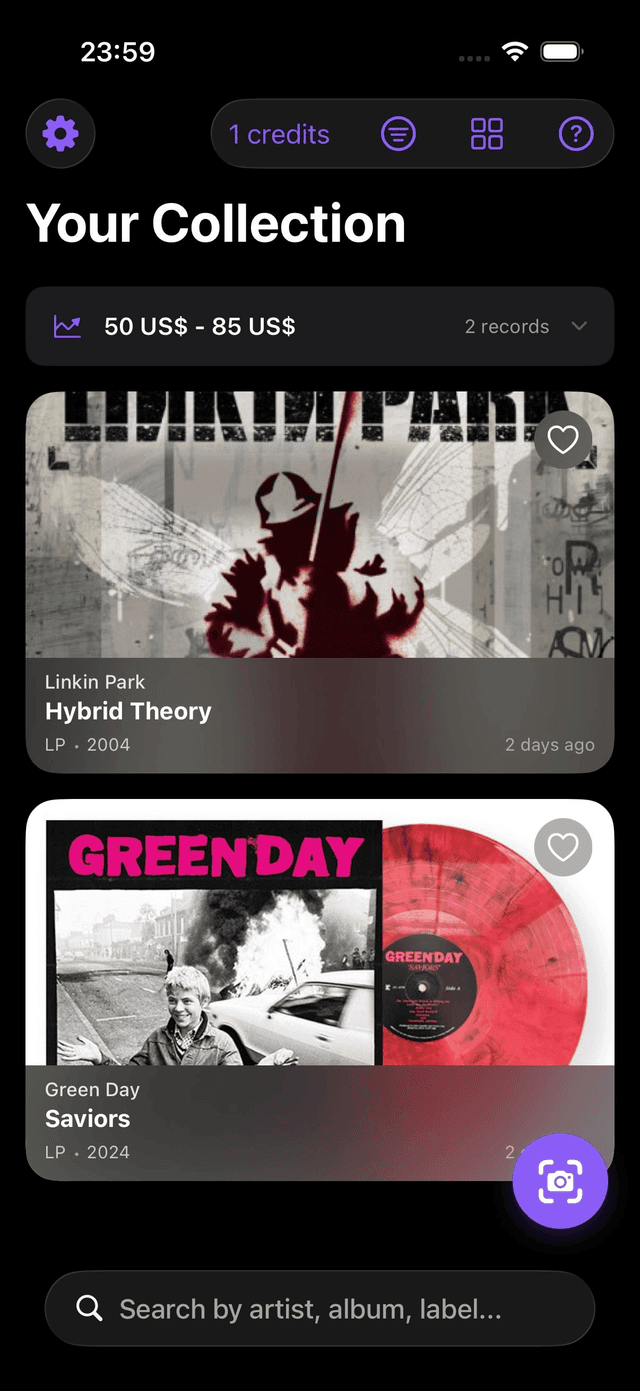 VinylIdentifier App